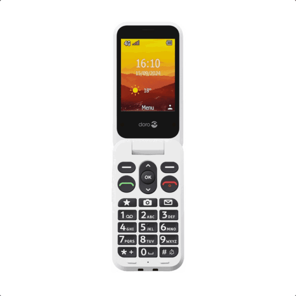 Doro Leva L31 mobiltelefon, grafit/hvid
