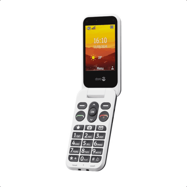 Doro Leva L31 mobiltelefon, grafit/hvid - Image 10